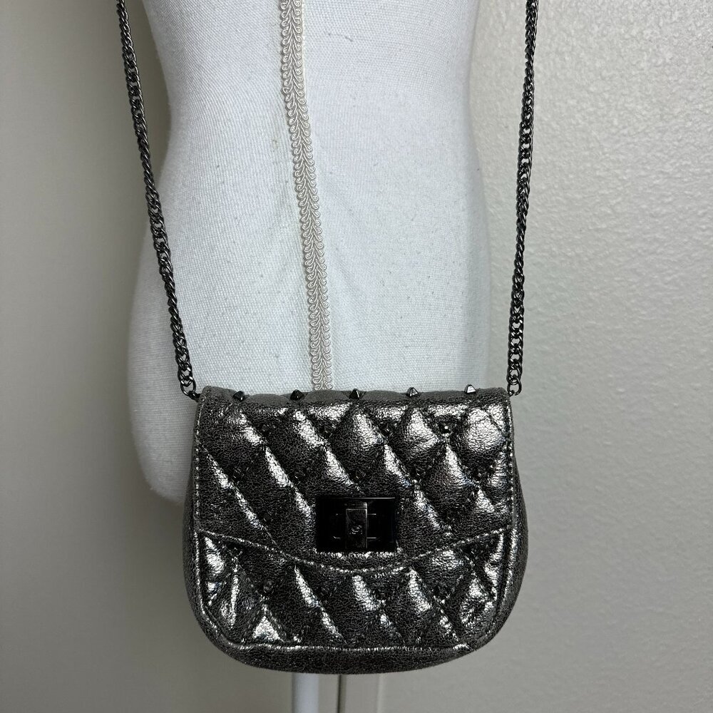 Mini Purse Crossbody or BELT Bag / Wallet  Silver